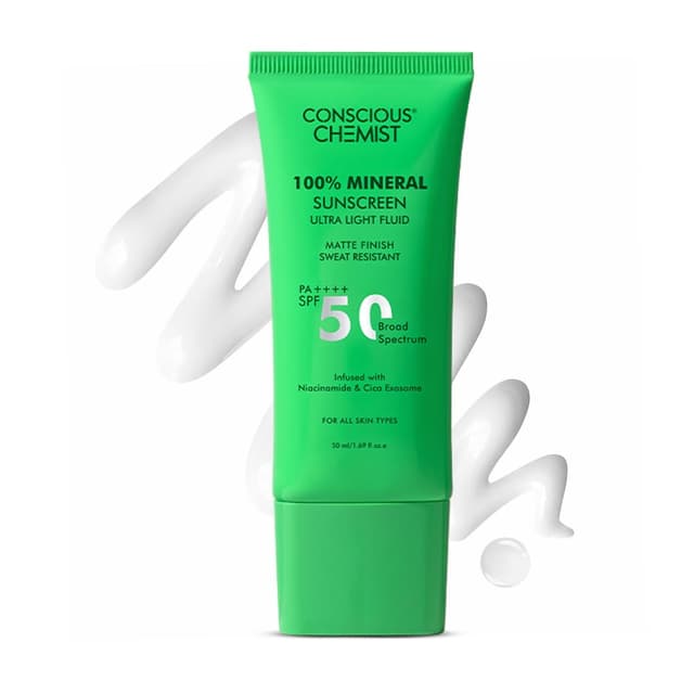 100% Mineral Sunscreen Ultra Light Fluid SPF 50 PA++++
