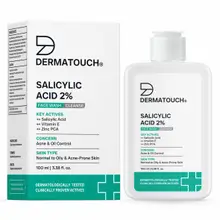 DERMATOUCH Salicylic Acid 2% Face Wash | For Acne & Oil Control