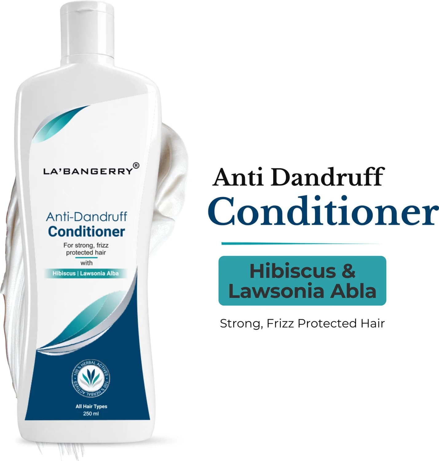 LA'BANGERRY Anti Dandruff Conditioner with Hibiscus & Lawsonia Alba for Smooth Hair