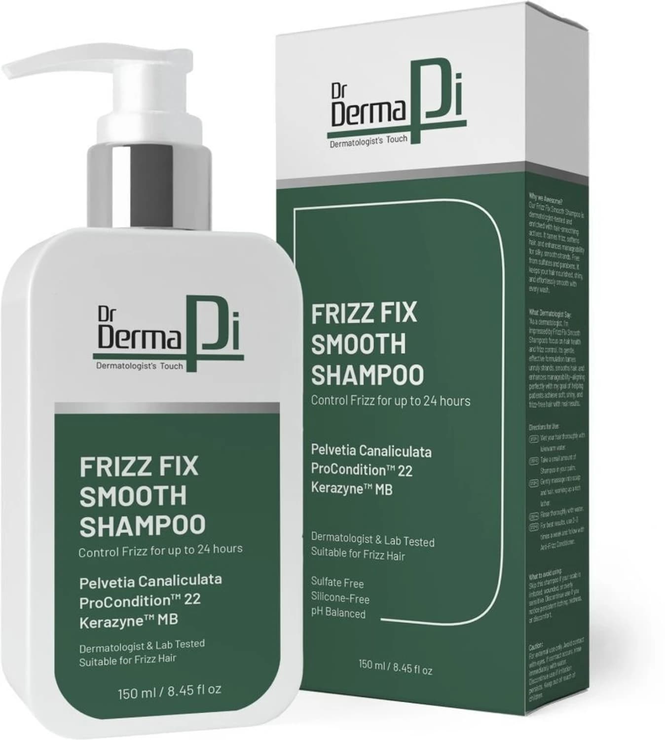 DRDermapi Anti Frizzfix Shampoo, Frizz Control Upto 24 Hours, Dry & Frizzy Hair